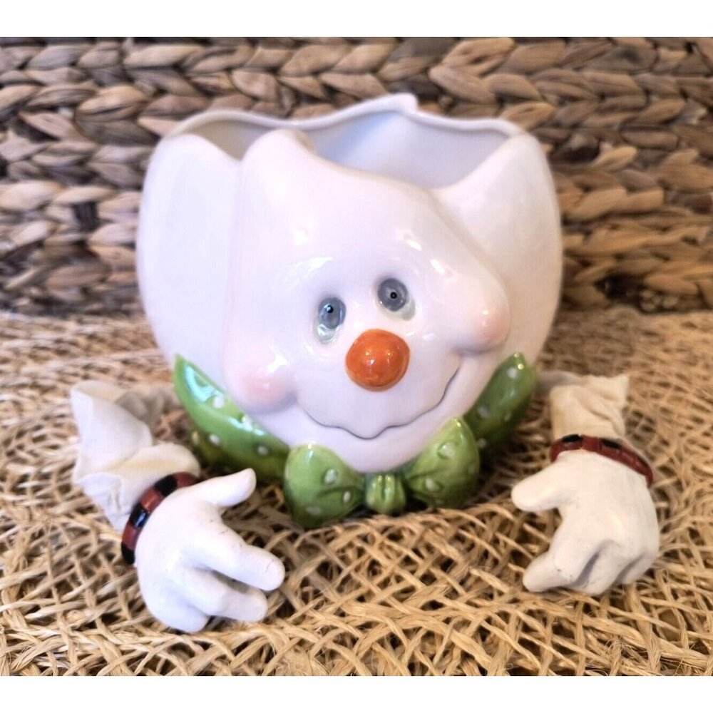 Vintage Big Lots Ghost Candy Bowl w/ Moving Arms, GUC